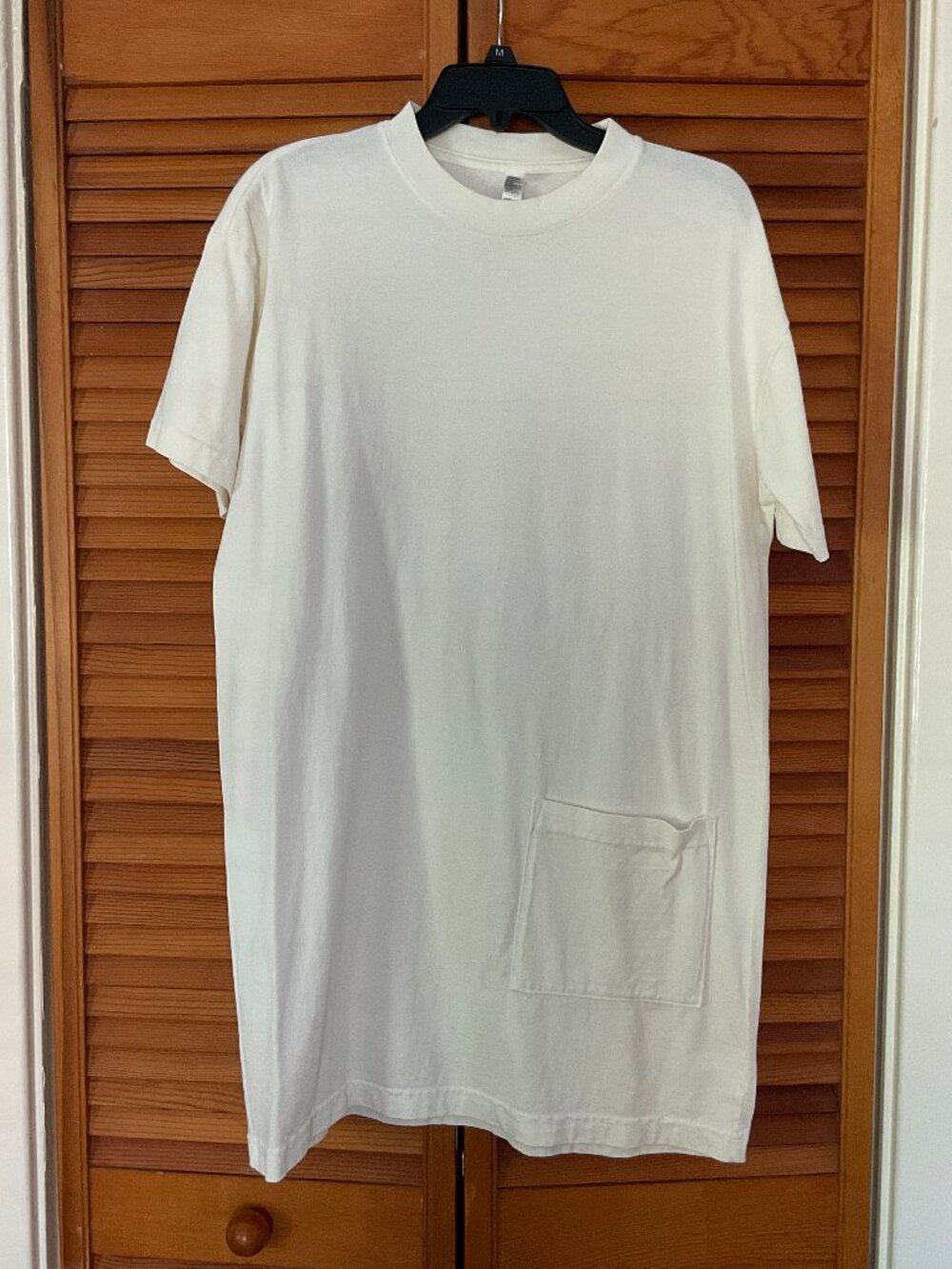 Los Angeles Apparel Oversized T-shirt Dress Garment Dye Off-White Size XS/S